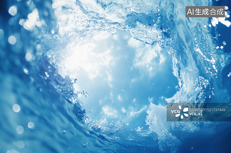 【AI数字艺术】汹涌的海浪图片素材