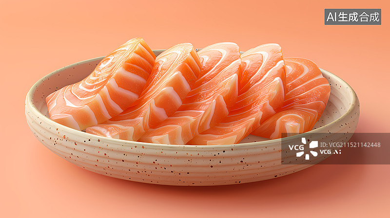 【AI数字艺术】三文鱼美食图片素材