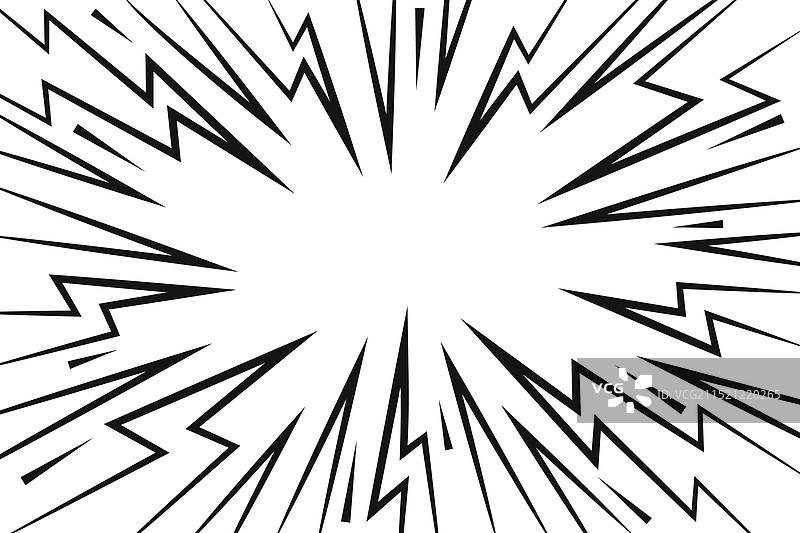 白色背景卡通漫画雷电效果图片素材