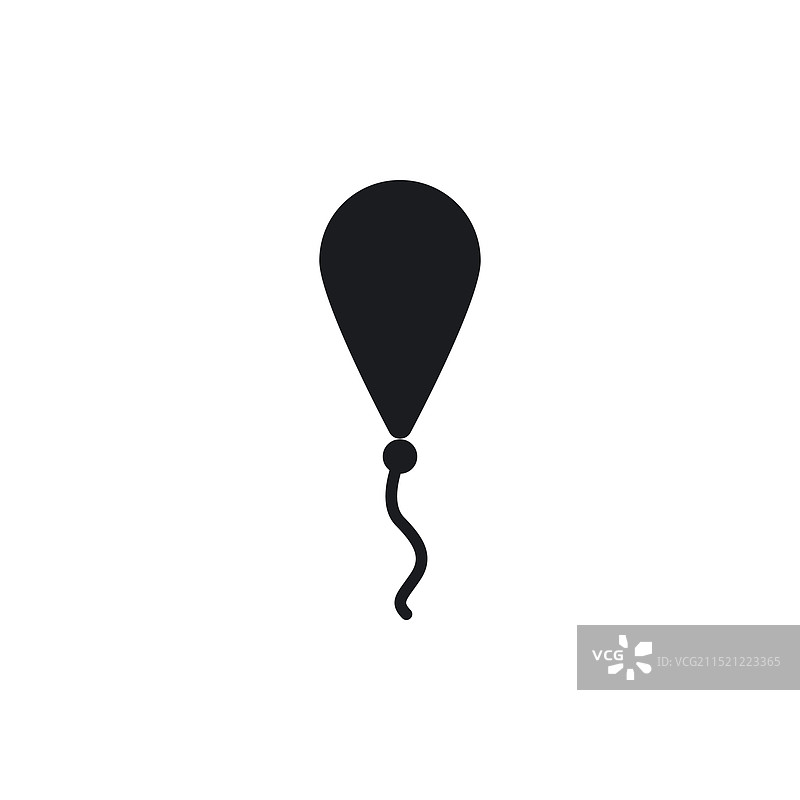 白色背景上的气球图标图片素材