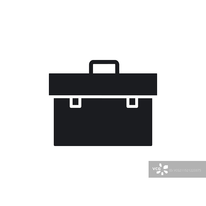 白色背景上的公文包图标图片素材