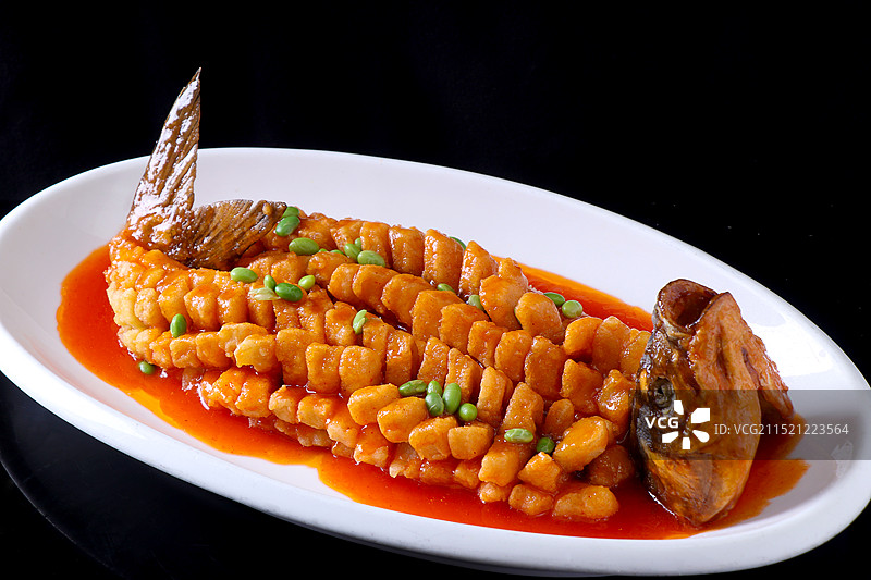 酒店菜品拍摄，松鼠鱼图片素材