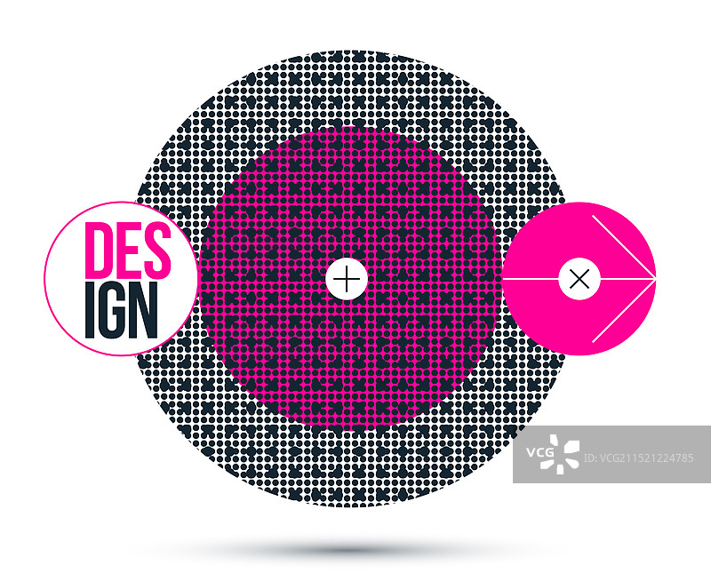 潮流波纹圆圈平面设计元素图片素材