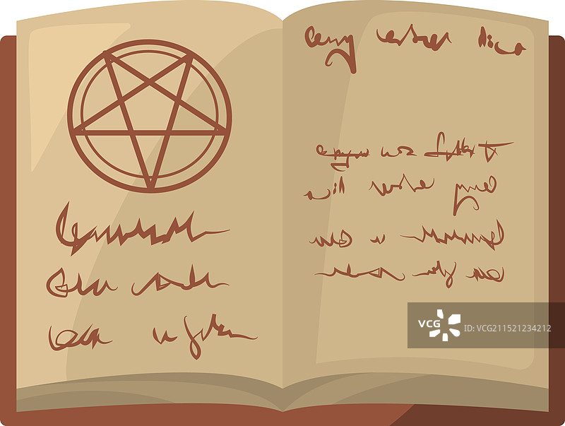 魔法书页古老魔法咒语图片素材