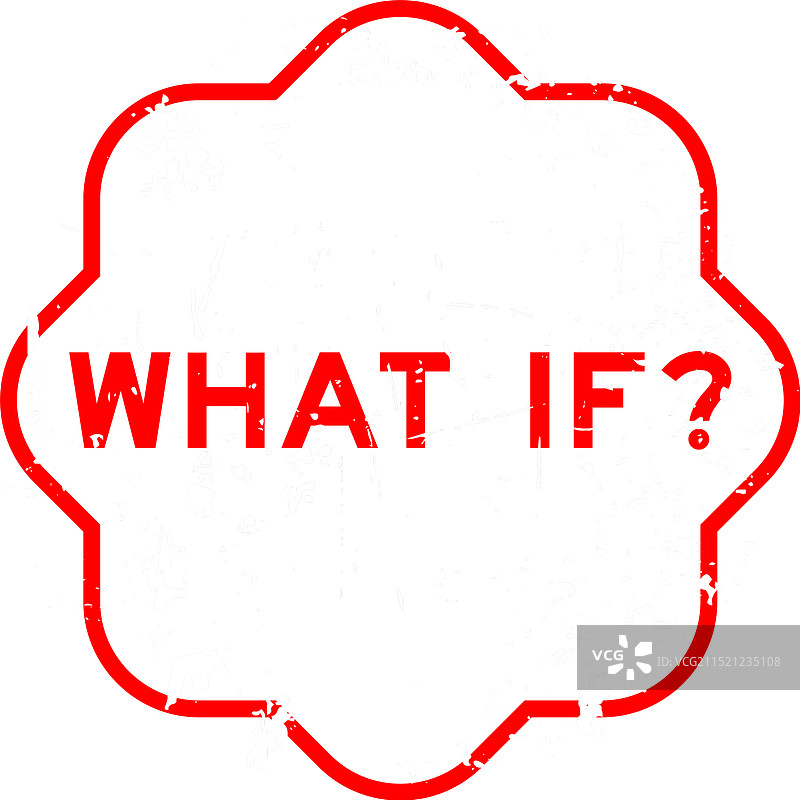 红色Grunge风格的假设印章图片素材