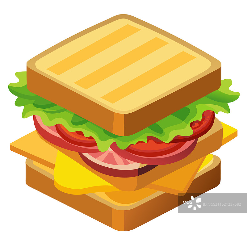 美味培根烤三明治图片素材