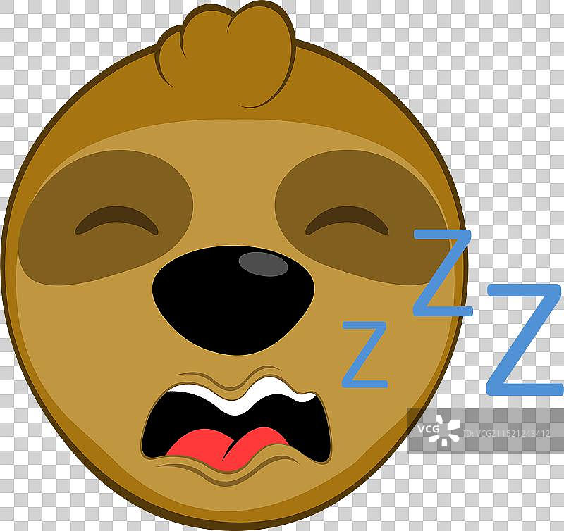 树懒头部打鼾ZZZ图片素材