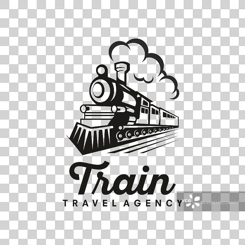 复古火车标志模板图片素材