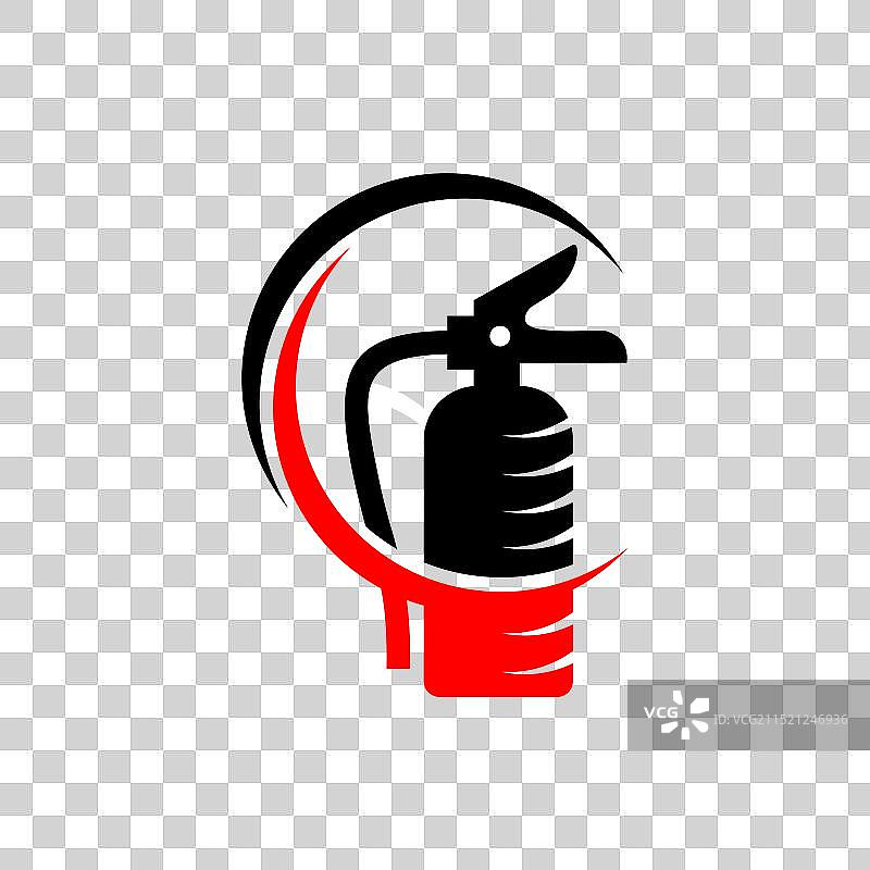 带线条填充的灭火器图标图片素材