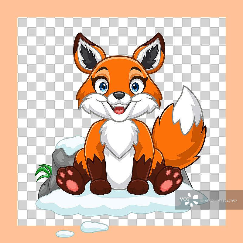 卡通可爱小狐狸图片素材