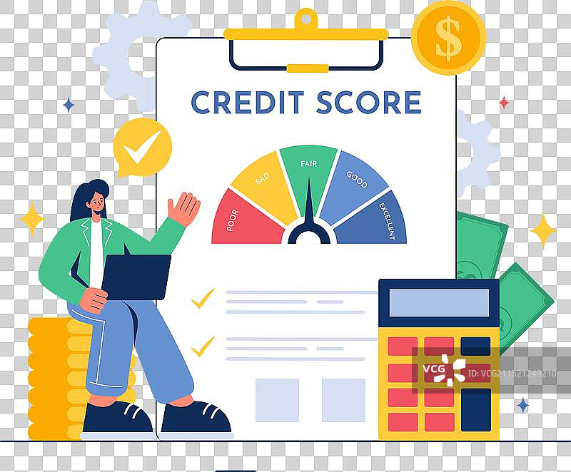 信用评分贷款箭头仪表盘图片素材