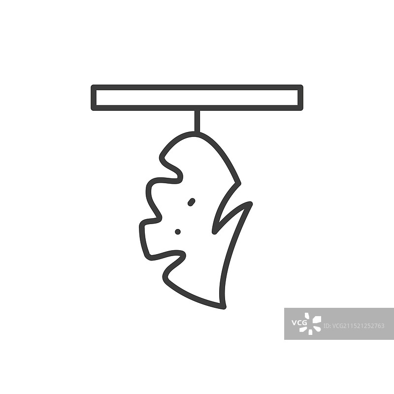 白色背景上孤立的茧线条图标图片素材