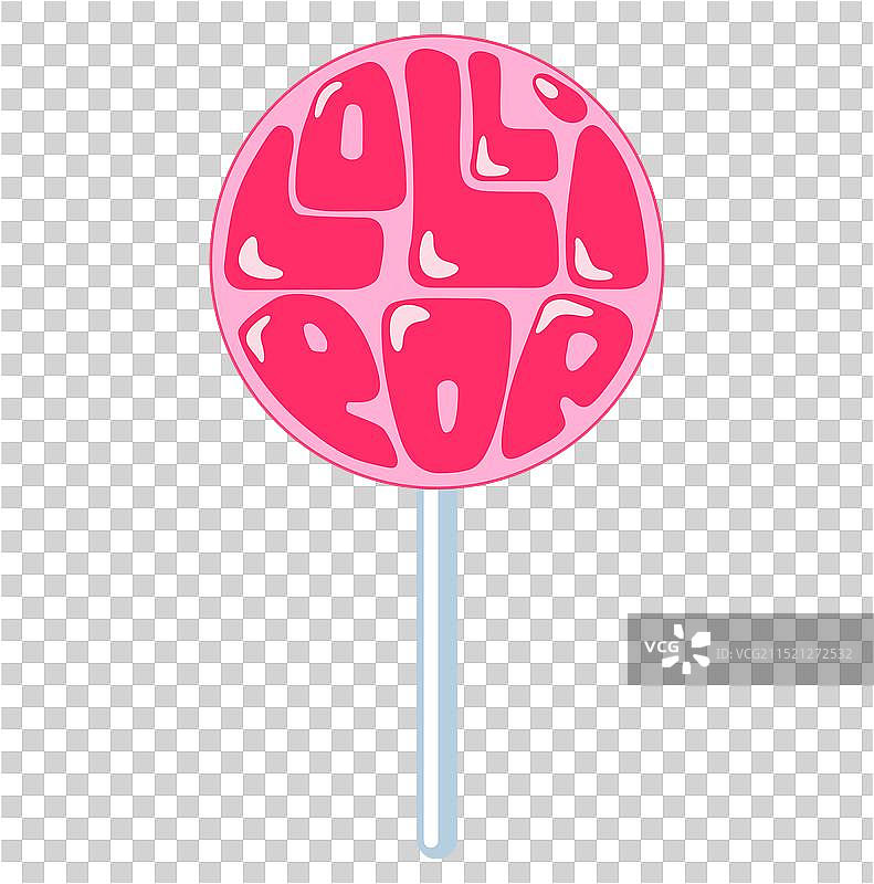 糖果上的彩色焦糖棒棒糖字样图片素材