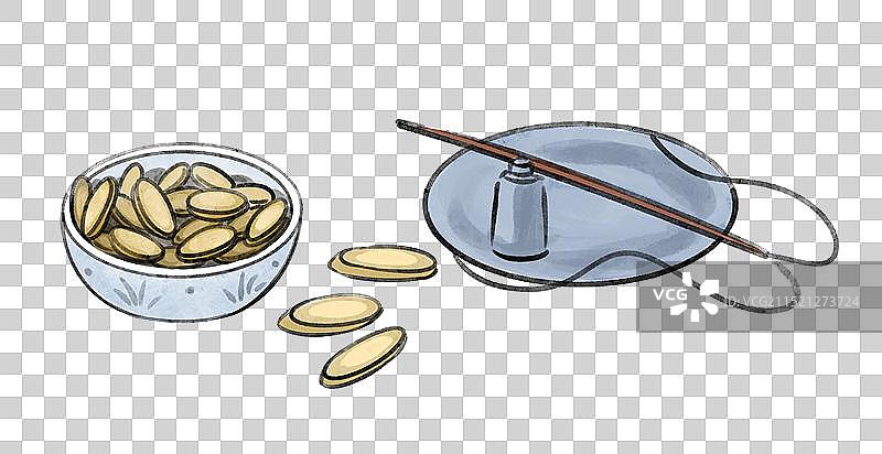 中医中药医疗健康手绘风格插画元素图片素材