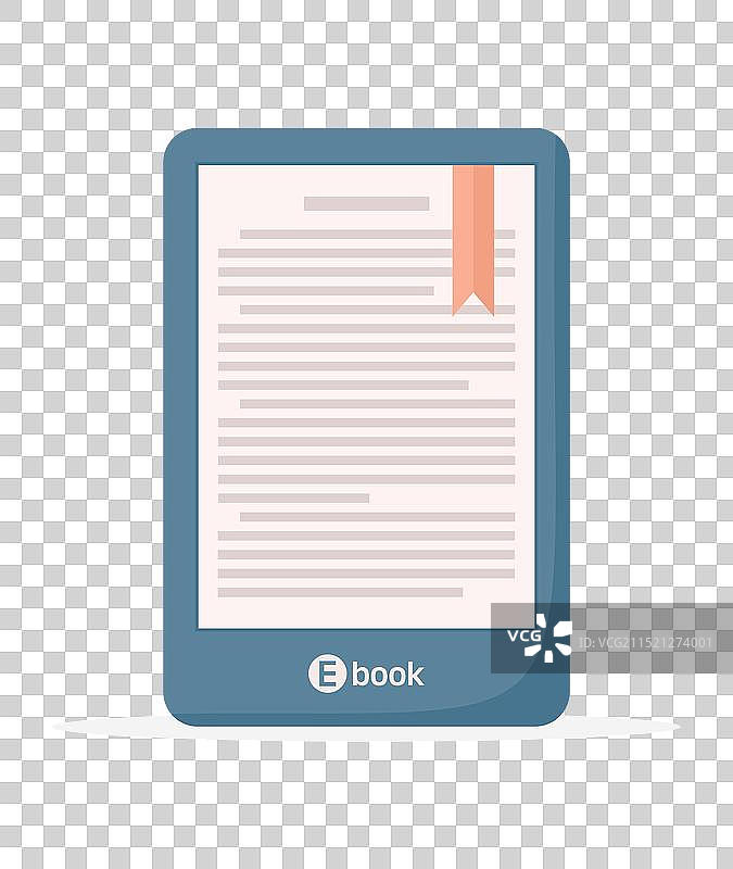 白色背景上的电子书阅读器图片素材