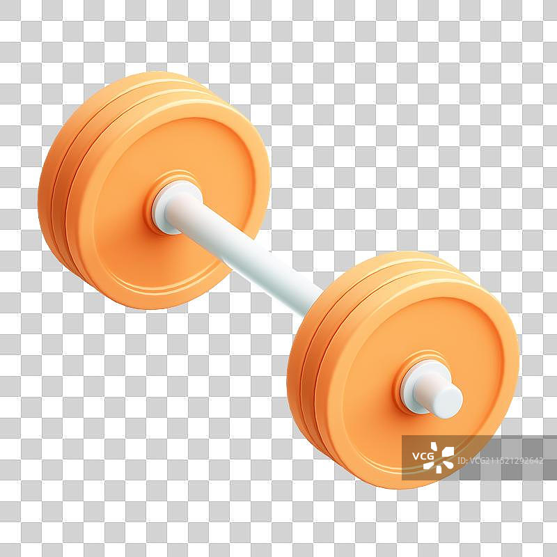 3D渲染的卡通风格的健身器材图片素材