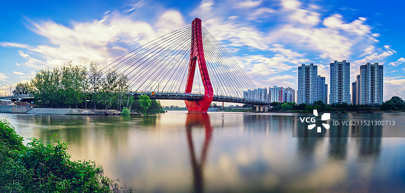 涡阳县涡河三桥全景图+安徽涡阳图片素材