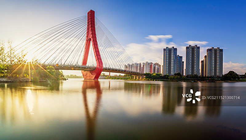 涡阳县涡河三桥全景图+安徽涡阳图片素材