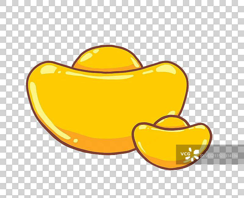 金元宝卡通元素图片素材