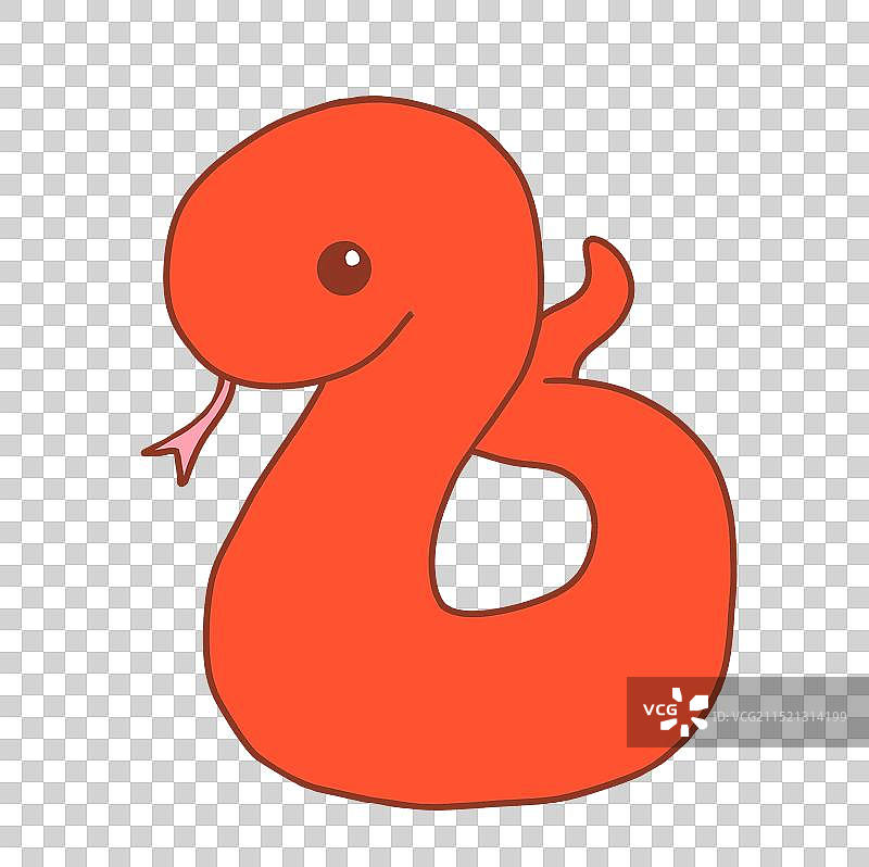 红色卡通小蛇素材图片素材