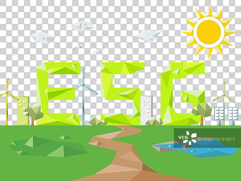 压花A003 ESG文字图片素材