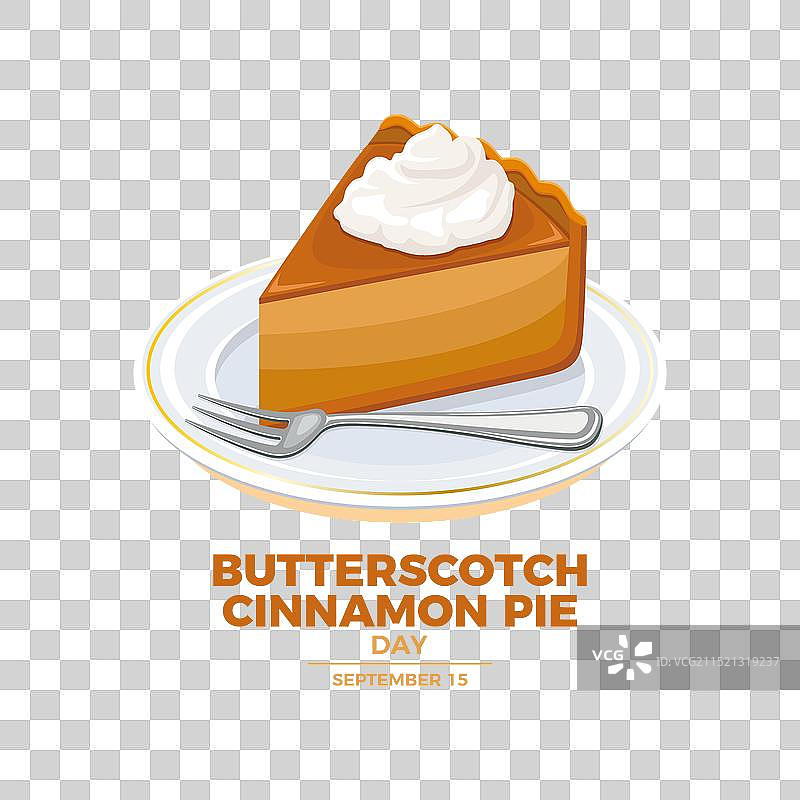 奶油糖肉桂派日海报图片素材