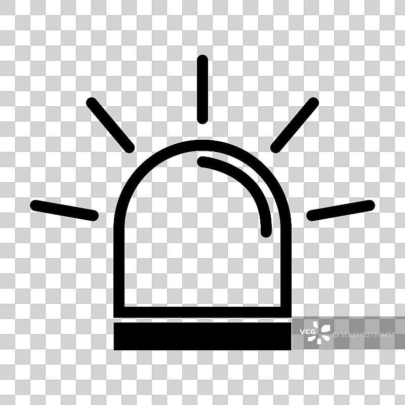 警报器火灾警报标志，危险信号灯符号图片素材