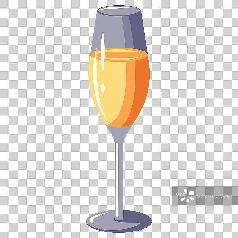 高脚杯中的气泡酒图片素材