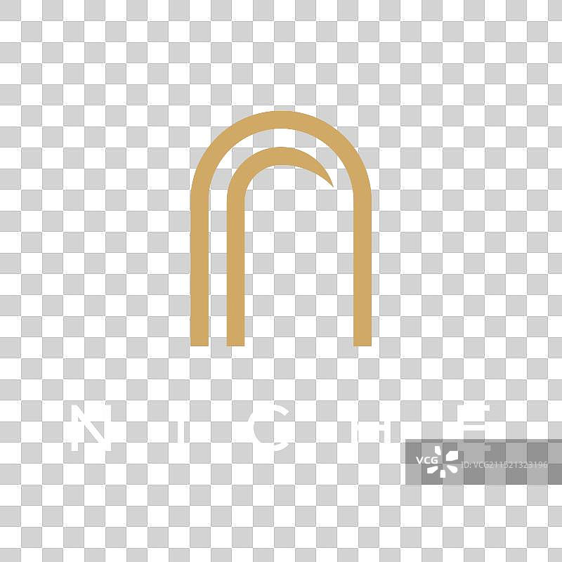 简约开放式门抽象标志室内设计图片素材