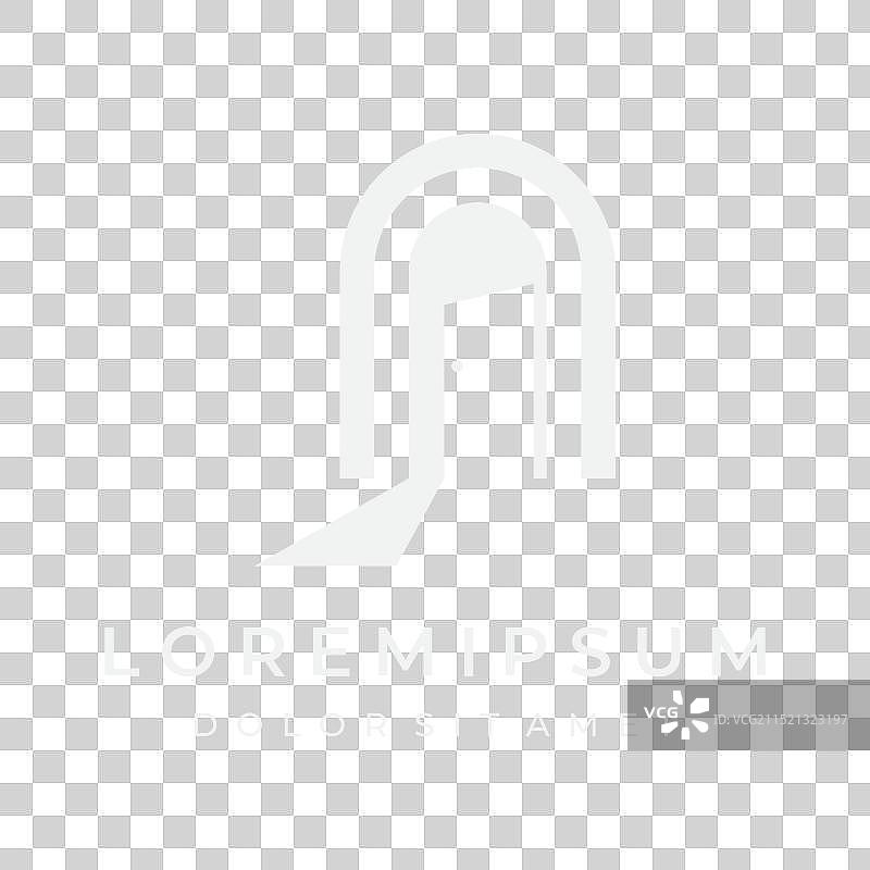 简约开放式门抽象标志室内设计图片素材