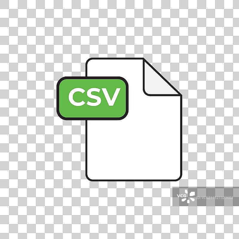 CSV逗号分隔值文件扩展名图标图片素材