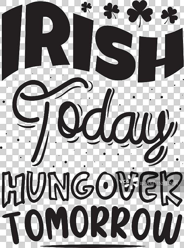 白色背景上的爱尔兰主题设计图片素材