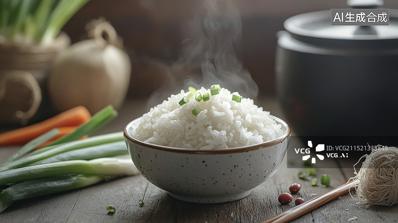 【AI数字艺术】一碗米饭图片素材