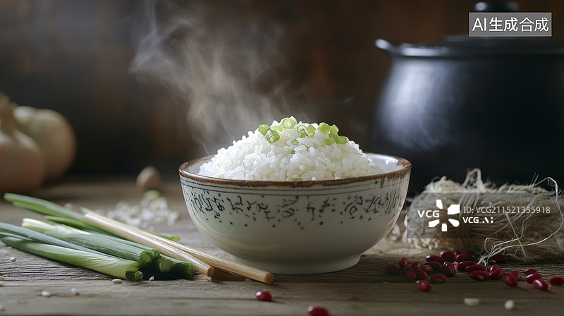 【AI数字艺术】一碗米饭图片素材