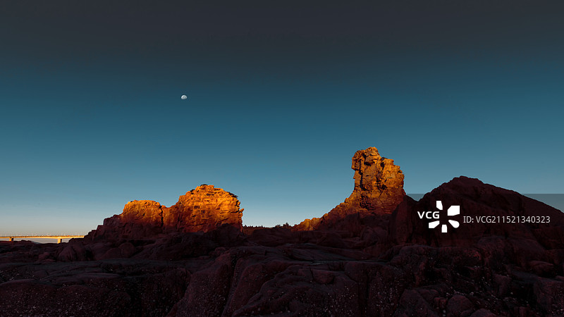 清晨红石滩图片素材