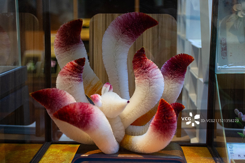 江苏省省级非物质文化遗产绒花制作技艺图片素材