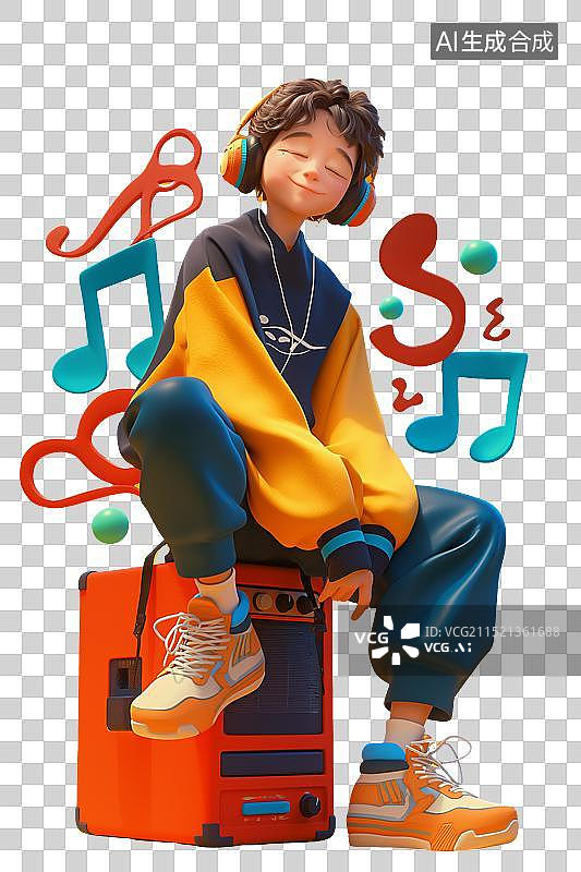 【AI数字艺术】音乐人物在音乐会中尽情演奏，释放多巴胺，带来愉悦与活力。图片素材