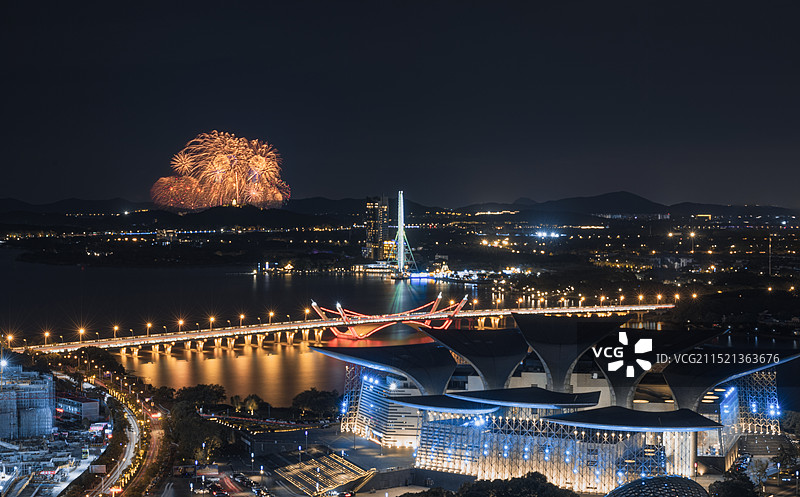 2024年无锡鼋头渚烟花大会图片素材