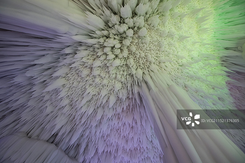 山西省临汾市乡宁县云丘山冰洞图片素材