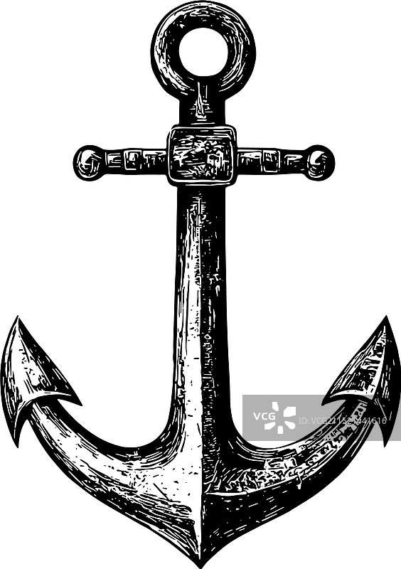 黑色船锚图片素材