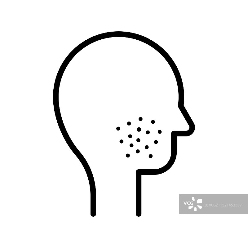 男人脸上的痤疮图标图片素材