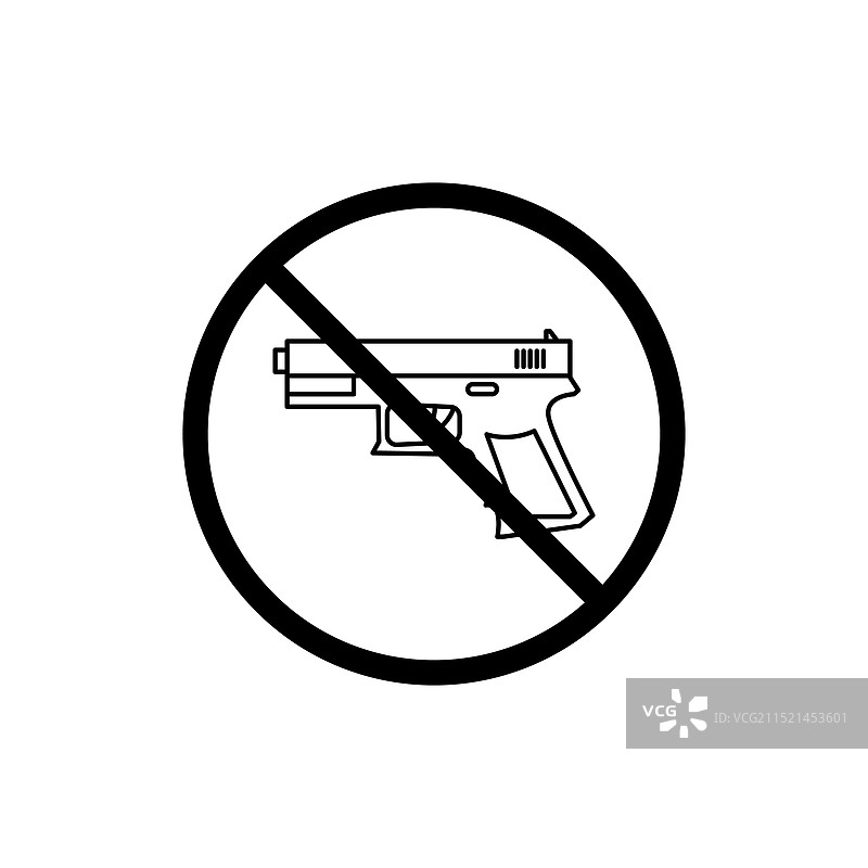 禁止枪支图标图片素材