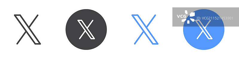 黑白X形线圈图标图片素材