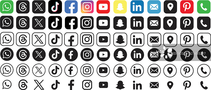 WhatsApp帖子X TikTok脸书Instagram图片素材