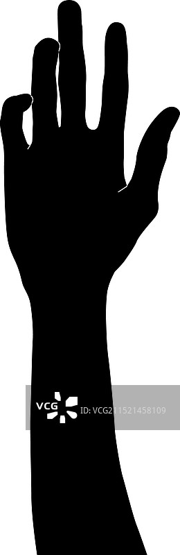 单手设计的剪影图片素材
