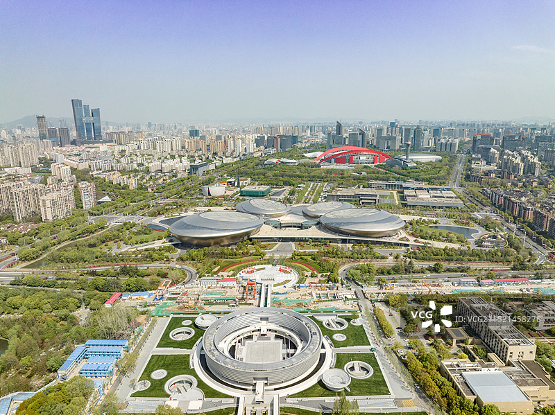 航拍南京宪法广场图片素材