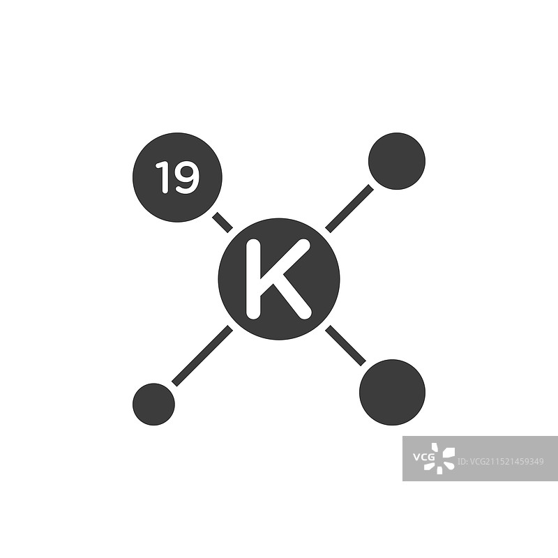 白色背景上的钾线图标图片素材