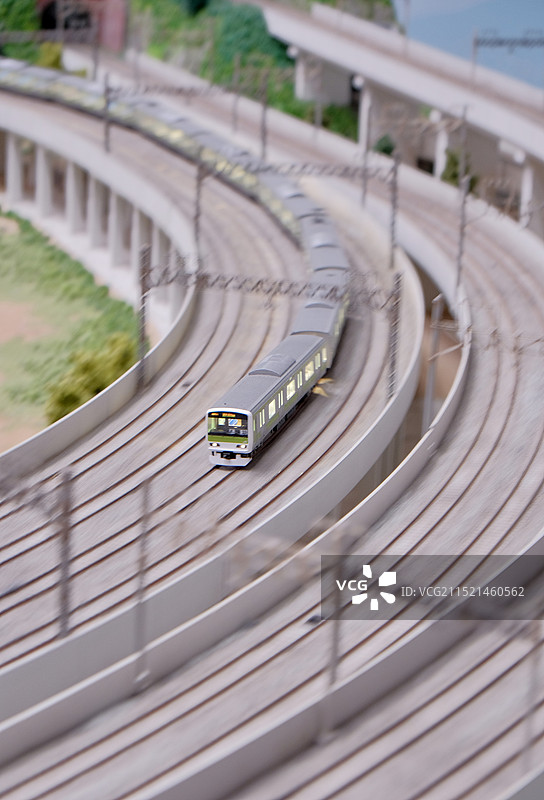 日本埼玉县大宫铁道博物馆展出的火车动态比例模型场景还原图片素材