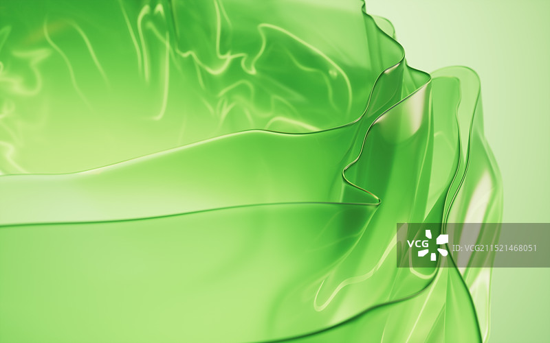 流动的多层透明布料曲面三维渲染图片素材