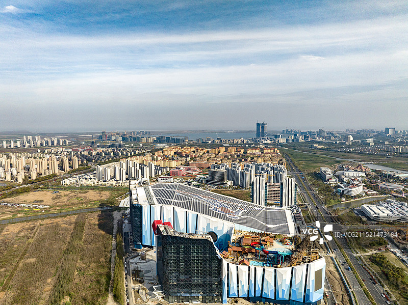 航拍上海耀雪冰雪世界图片素材